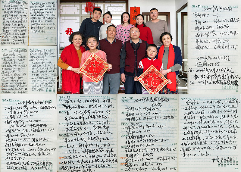 2015年-2019年，合影照片：2019年春节，我们一家六口人和我姑妈一家五口人的大合影。作者：刘江